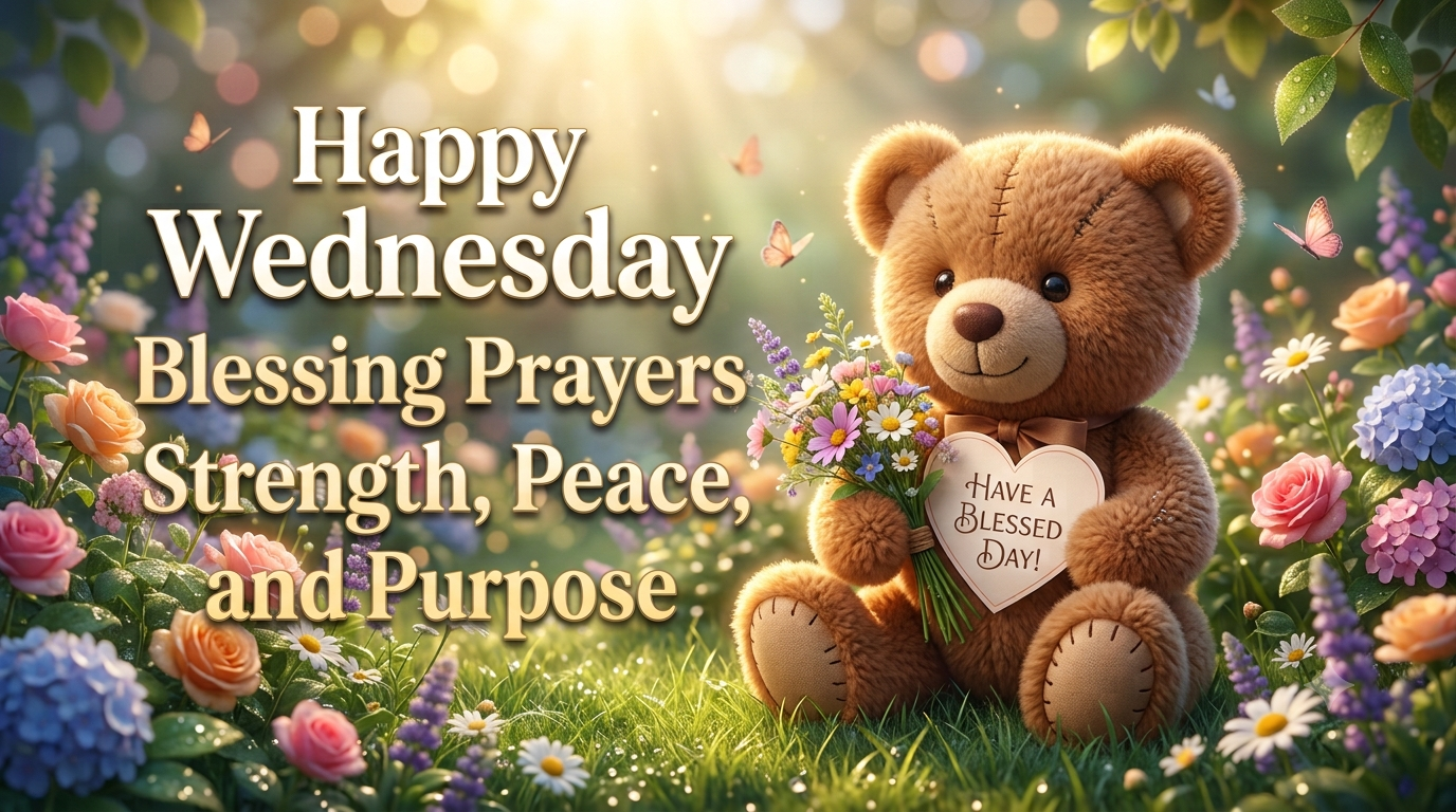 Happy Wednesday Blessing Prayers for Strength, Peace, and Purpose 