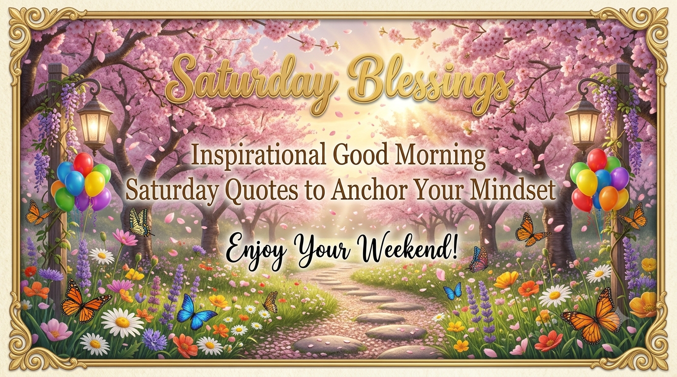Inspirational Good Morning Saturday Quotes to Anchor Your Mindset