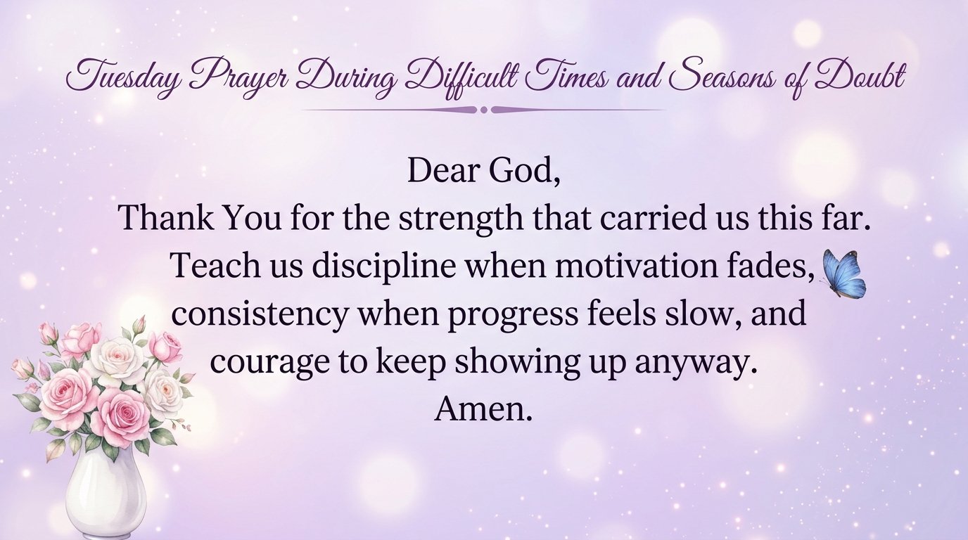Tuesday Prayer During Difficult Times and Seasons of Doubt