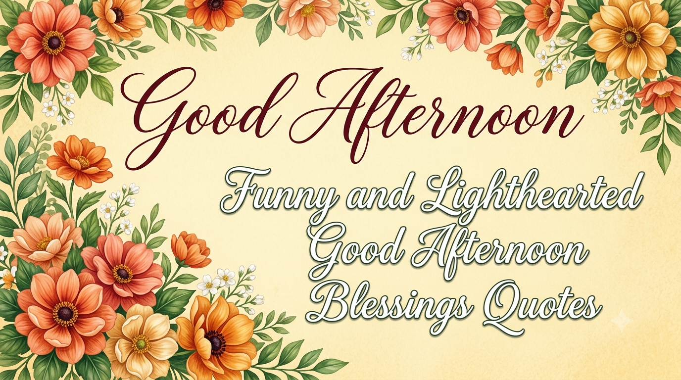 Funny and Lighthearted Good Afternoon Blessings Quotes