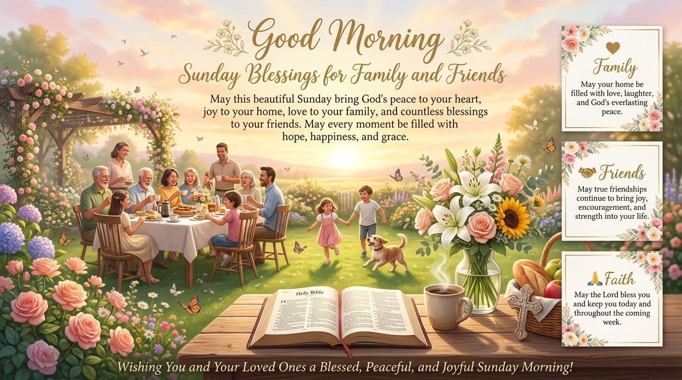 Good Morning Sunday Blessings for Family and Friends