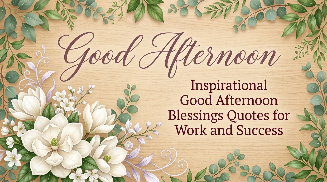 Inspirational Good Afternoon Blessings Quotes for Work and Success