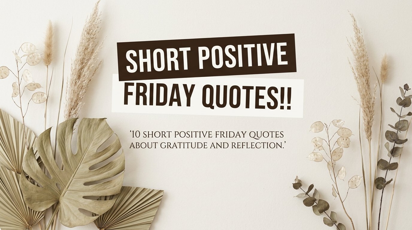 10 Short Positive Friday Quotes About Gratitude and Reflection