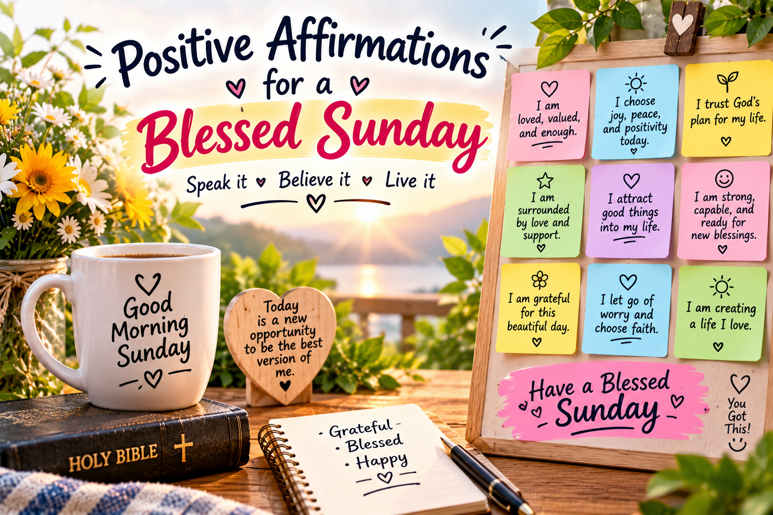 Positive Affirmations for a Blessed Sunday