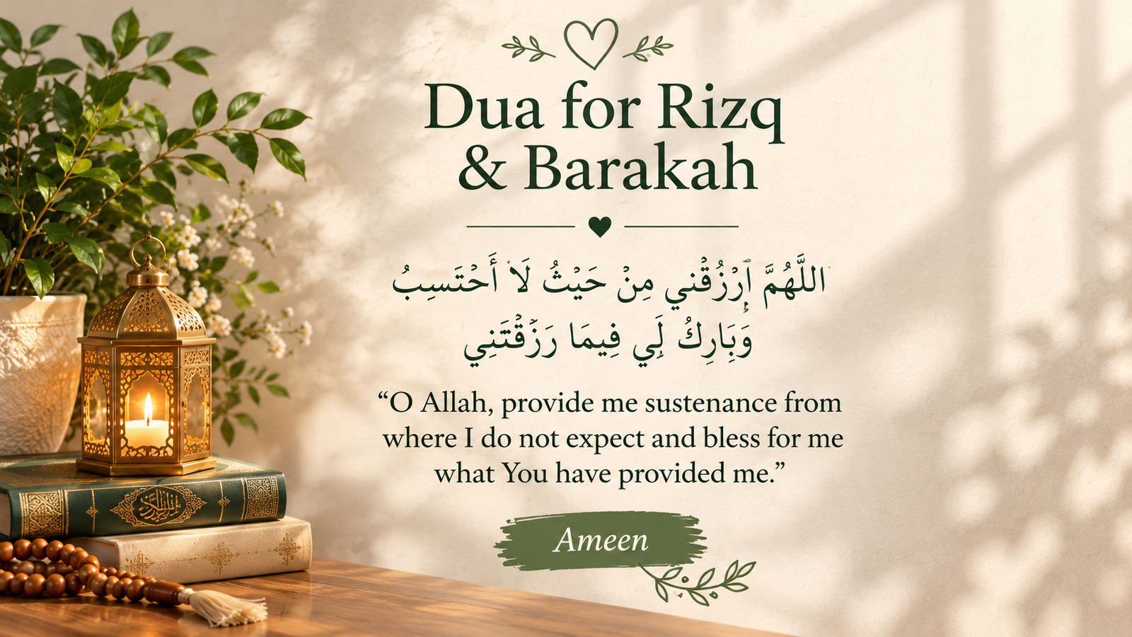 Authentic Prophetic Duas for Barakah From the Sunnah
